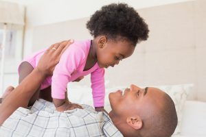 man with baby